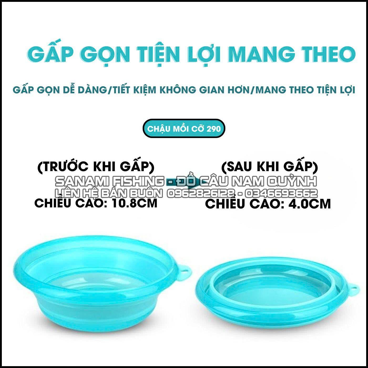 Bát Trộn Mồi Silicon Gấp Gọn Xanh Ngọc 22cm-HPK9 Bát Trộn Mồi Silicon Gấp Gọn Xanh Ngọc 22cm-HPK9