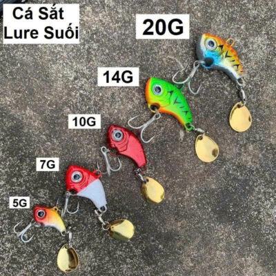 Mồi Câu Cá Giả Lure Kim Loại Xoay Mắt Mô Phỏng 3D Abu Garcia thích hợp lure suối – MO43